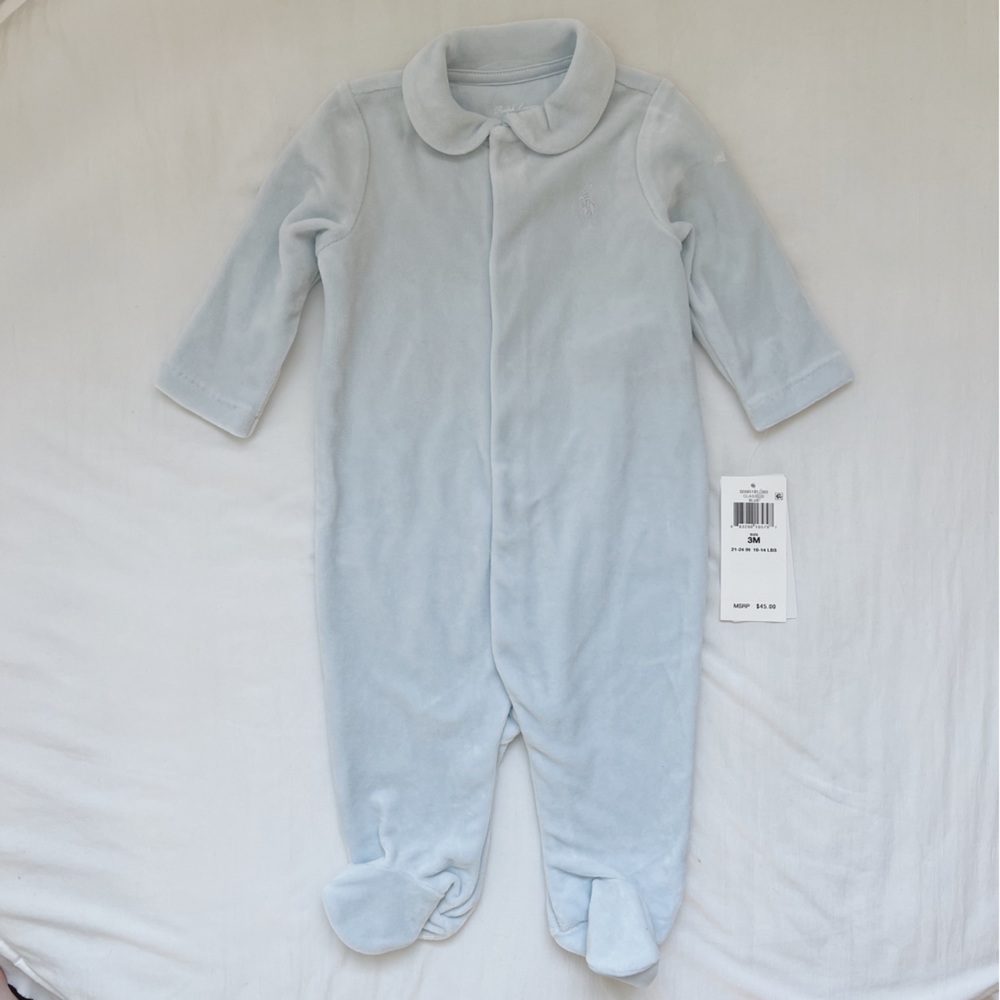 Ralph Lauren Baby Blue Onesie